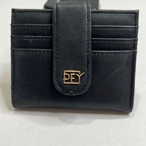 PFY Perfect for You Black Vegan Leather Wallet NWOT